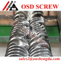 65/132mm conical twin screw and barrel for Jinhu pipe extruder
